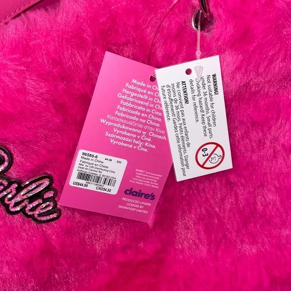 NWT Limited Edition Barbie Pink Faux fur purse - Picture 2 of 5
